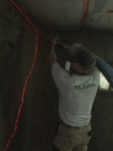 projection de chanvre