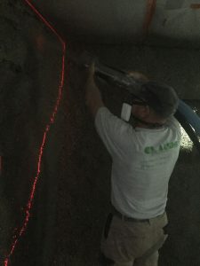 projection de chanvre