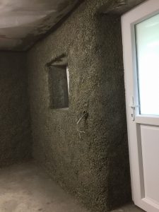 projection de chanvre