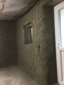 projection de chanvre